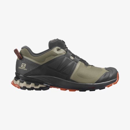 Salomon XA WILD Mens Hiking Shoes Black/Olive UK ICEM